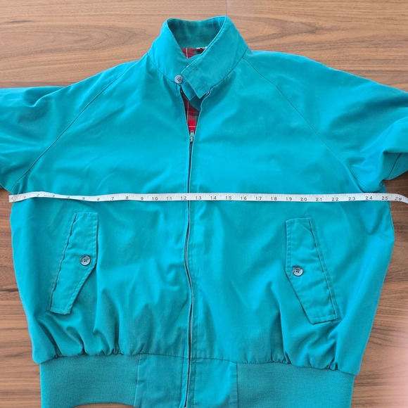 VTG 80s American Eagle Mens Bomber Jacket Windbreaker XL Teal Blue Green Retro - Picture 5 of 11
